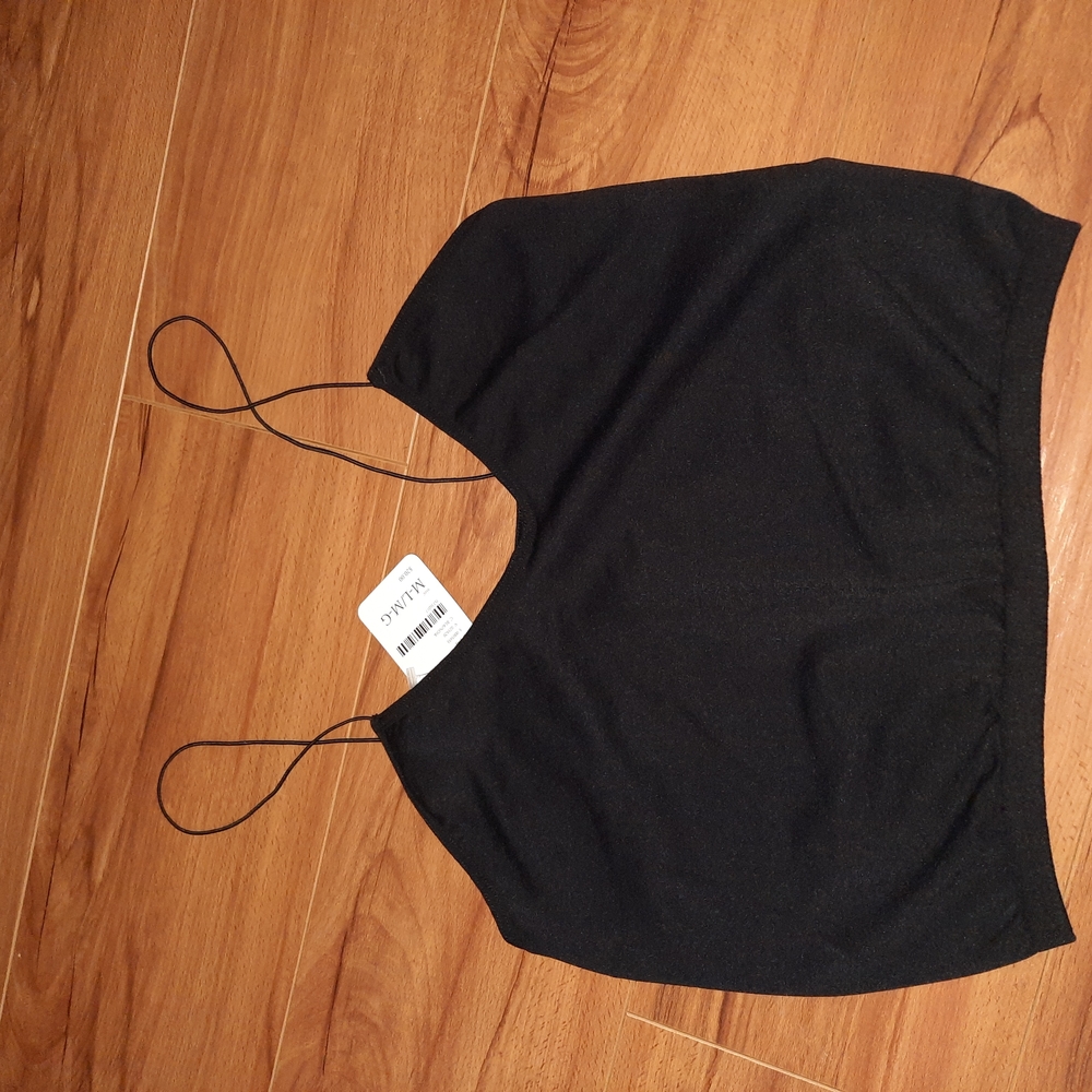 Free People Black Crop Top